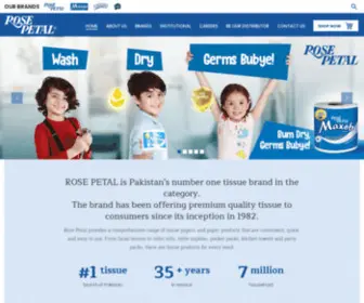 Rosepetal.com.pk(Premium Tissue Brand in Pakistan) Screenshot