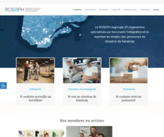 Roseph.ca(Regroupement des organismes spécialisés pour l'emploi des personnes handicapées) Screenshot
