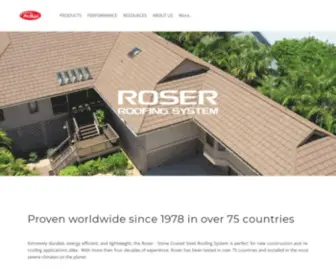 Roser-USA.com(Stone-Coated Steel Roofing Systems) Screenshot