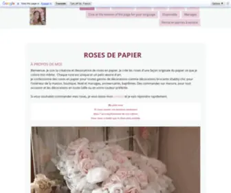 Rosesdepapier.com(Ateliers Roses en Papier) Screenshot