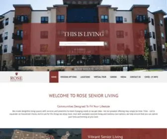 Roseseniorliving.com(Rose Senior Living) Screenshot