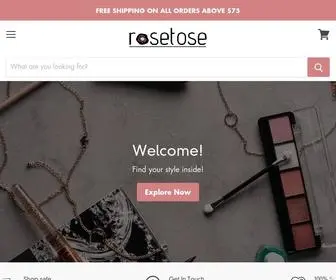 Rosetose.com(Rosetose Jewelry) Screenshot