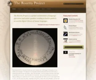 Rosettaproject.org(Building an Archive of ALL Documented Human Languages) Screenshot