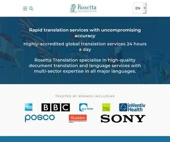 Rosettatranslation.com(Rosetta Translation) Screenshot