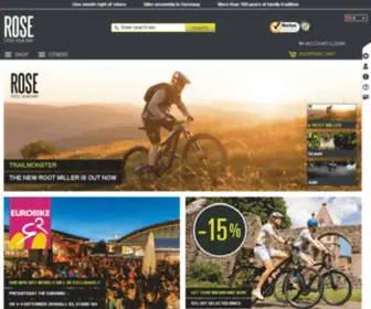 Roseversand.com(Rose Versand bike shop MTB mountain bike road bike trekking bike triathlon bike mail order company) Screenshot