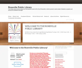 Rosevillelibrary.org(Roseville Public Library) Screenshot