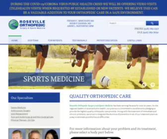 Rosevilleorthopedics.com(Quality Orthopedic Care) Screenshot