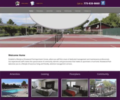 Rosewoodparkreno.com(Rosewood Park Apartments) Screenshot