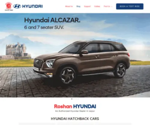 Roshanhyundai.com(Hyundai Showroom in Jaipur) Screenshot