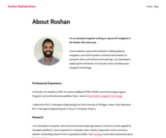 Roshanrad.com(Roshan Radhakrishnan) Screenshot