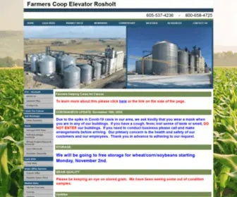 Rosholtelevator.com(Farmers Coop Elevator Rosholt) Screenshot