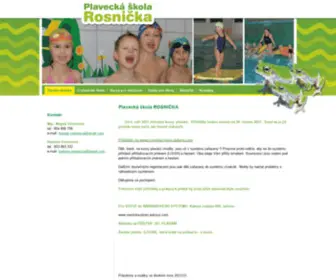 Rosnickaplzen.cz(Plavecká škola Rosnička) Screenshot
