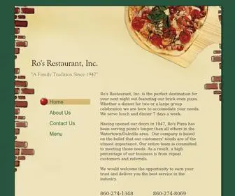 Rospizzarestaurant.com(Ro's Restaurant) Screenshot