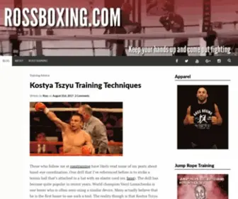 Rossboxing.com(Your Source For Boxing Training) Screenshot