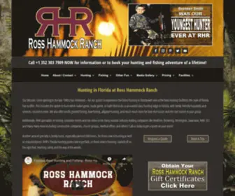 Rosshammockranch.com(Trophy Whitetail Axis Fallow Deer Hunting Blackbuck Boar Buffalo Hunts in Florida) Screenshot