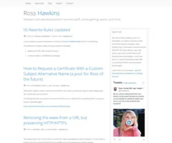 Rosshawkins.net(Ross Hawkins) Screenshot