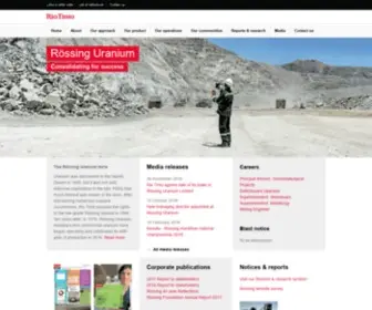 Rossing.com(Rossing Uranium Mine) Screenshot