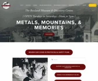 Rosslandmuseum.ca(Rossland Museum & Discovery Centre) Screenshot