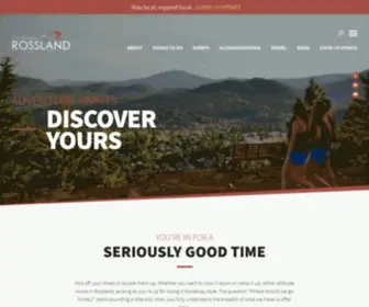 Rosslandtourism.com(Tourism Rossland) Screenshot