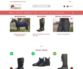 Rossolo.de(Online-Shop für Reitstiefel, Reithosen, Pferdedecken, Rei) Screenshot