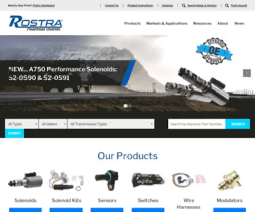 Rostratransmission.com(Rostra Powertrain Controls) Screenshot