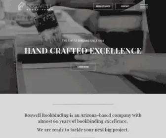 Roswellbookbinding.com(Book manufacturing) Screenshot