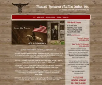 Roswelllivestockauction.com(Roswell Livestock Auction Sales) Screenshot