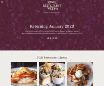 Roswellrw.com(Roswell Restaurant Weeks returns January 11) Screenshot