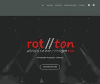 Rot-Ton.de(ROT-TON - Tonstudio | Ihr Tonstudio für Sprache und Musik) Screenshot