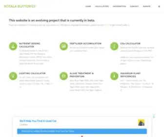 Rotalabutterfly.com(Planted Aquarium Calculators & Information) Screenshot