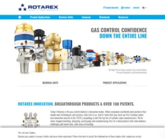 Rotarex.com(Gas Cylinder Valves & Pressure Regulators) Screenshot