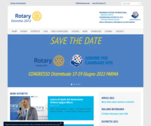 Rotary2072.org(Rotary Distretto 2072) Screenshot