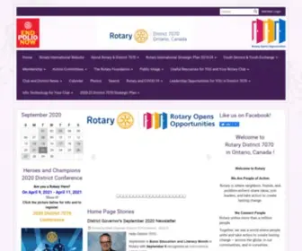 Rotary7070.org(District 7070) Screenshot