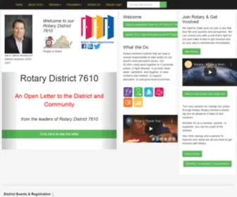 Rotary7610.org(Rotary District 7610) Screenshot