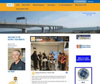 Rotary7820.com(Rotary District 7820) Screenshot