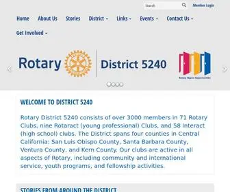 Rotarydistrict5240.org(Rotary District 5240) Screenshot