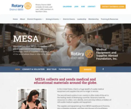 Rotarymesa.org(Rotary District 6600) Screenshot