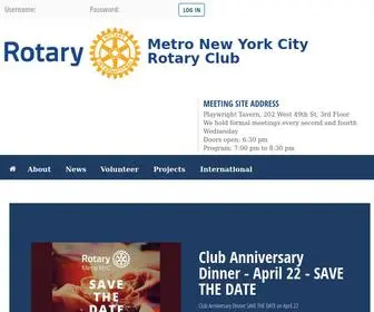 Rotarymetronyc.org(Club of Metro New York City) Screenshot