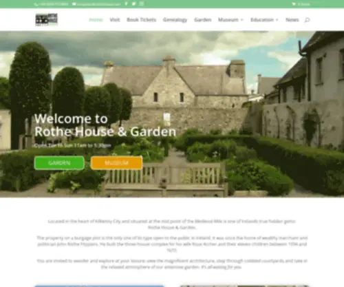 Rothehouse.com(Rothe House Kilkenny) Screenshot