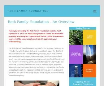 Rothfamilyfoundation.org(Roth Family Foundation) Screenshot