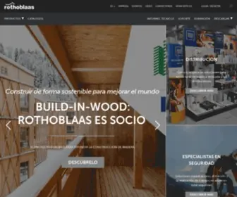 Rothoblaas.es(Rothoblaas desarrolla productos dedicados a los profesionales de la madera) Screenshot