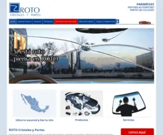 Roto.com.mx(Cristales automotrices) Screenshot