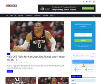 Rotojuke.com(Daily Fantasy Sports Advice for Elite Players) Screenshot
