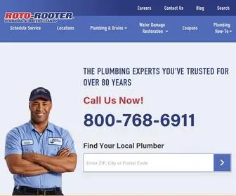 Rotorooter.com(Roto-Rooter Plumbing and Water Cleanup®) Screenshot