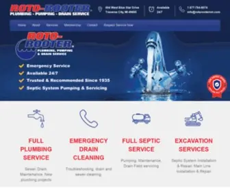 Rotorooternm.com(Roto-Rooter Plumbing, drain cleaning and septic of Traverse City Michigan) Screenshot