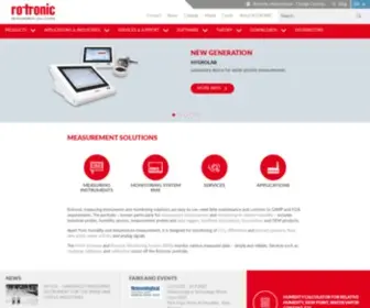 Rotronic.com(Measurement Solutions) Screenshot