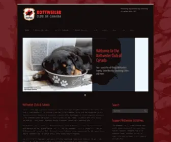 Rottclub.ca(Rottweiler Club of Canada) Screenshot