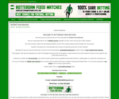 Rotterdamfixedmatches.com Screenshot