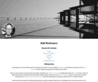 Rottmann.net(Ralf Rottmann is a serial entrepreneur from Germany who sold his second company (grandcentrix)) Screenshot
