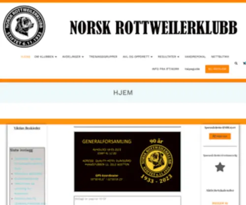Rottweiler.no(Norsk Rottweilerklubb) Screenshot